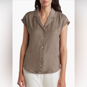 Tahari Airflow Button-Up Camp Shirt L